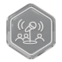 Monochromatyczny heksagonalny emblemat osiągnięcia-4