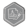 Sześciokątny emblemat w skali szarości-5